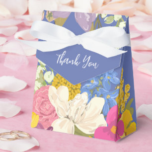 Frühlingshochzeitsdusche im Blumenparadies - Danke Geschenkschachtel