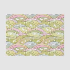 Frühlingshügel mit Babyziegen und Snowdrops Ostern Seidenpapier