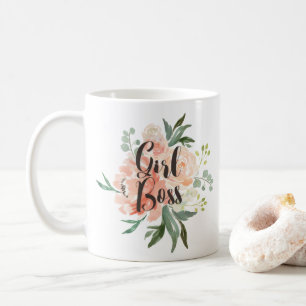 Frühlingshügel und Pfirsichfarben Blumenkohl Kaffeetasse