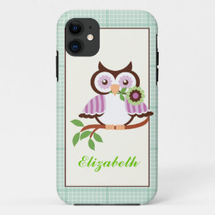 Frühlingshuhu, Minzgrün karierte Grenze iPhone Case-Mate iPhone Hülle
