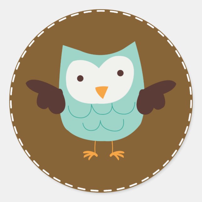 Frühlingshuppe {aqua} runder aufkleber (Vorderseite)