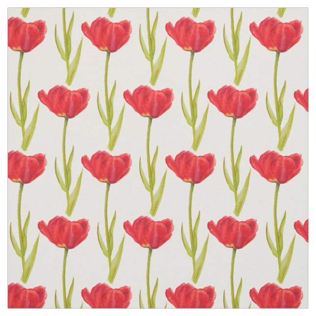 Frühlingshuppe, rot und grün, Aquarellstoff Stoff (Muster)