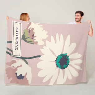 Frühlingsindikatoren Moderne Blumenblüten Personal Fleecedecke