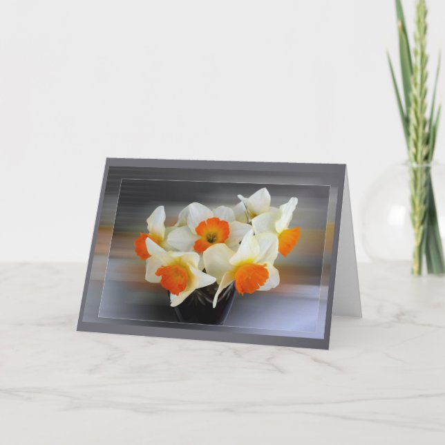 Frühlingsinterne Narzissen Karte (Vorderseite)