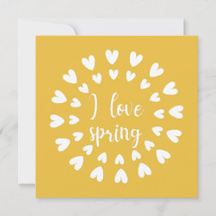 Frühlingskarte, kleine Herz-Liebe