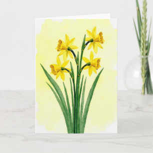 Frühlingskarte mit gelben Blüten Karte