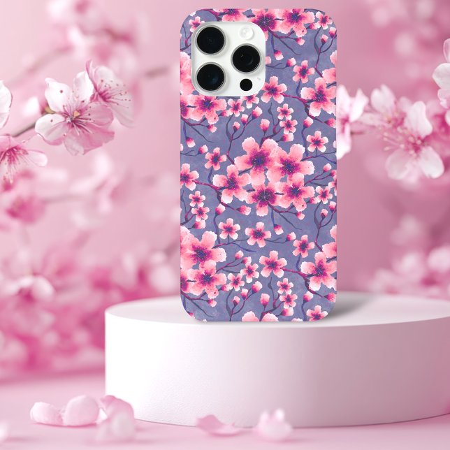 Frühlingskherry blüht tief lila Case-Mate iPhone hülle (Cherry blossom iPhone case)