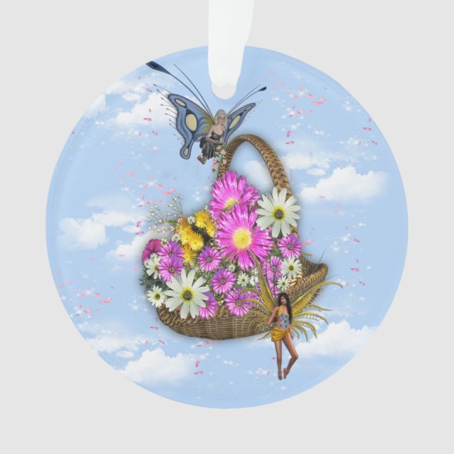 Frühlingskorb Sammler  Ornament (Vorderseite)
