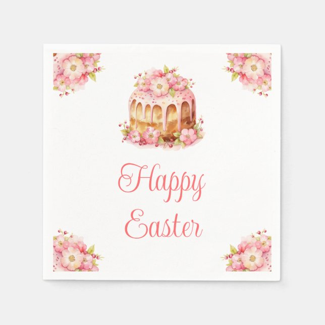 Frühlingskuchen Ostern Brunch Serviette (Vorderseite)