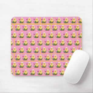 Frühlingsküken in Tulissen Mousepad