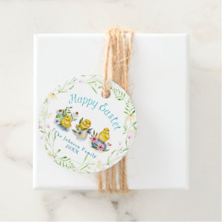 Frühlingsküken Osterfarben Geschenkanhänger