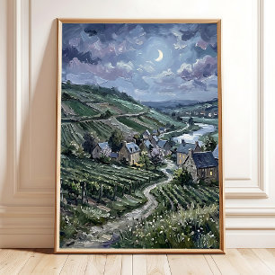 Frühlingslandschaft Normandie Leinwand Poster