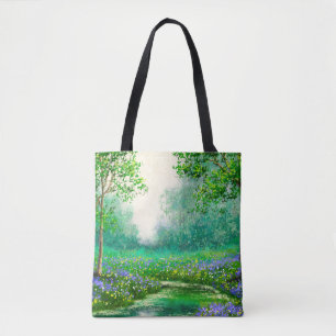 Frühlingslandschaft Ölmalerei, Wald.