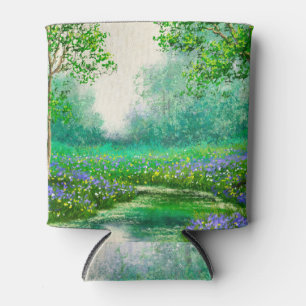 Frühlingslandschaft Ölmalerei, Wald. Dosenkühler