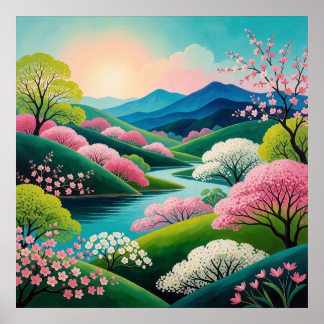 Frühlingslandschaft 🌷 poster (Vorne)