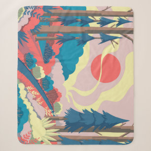 Frühlingslandschaft: Vintage Landschaft Sherpadecke