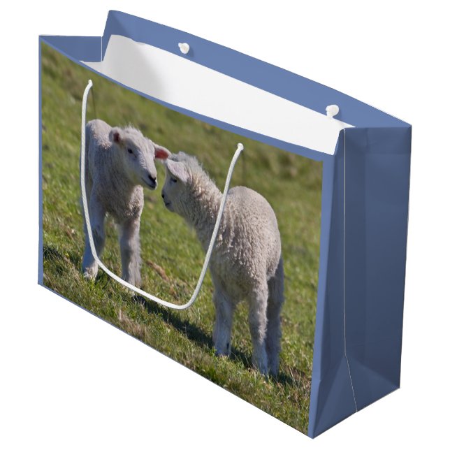 Frühlingsleder Geschenktasche Große Geschenktüte (Vorderseite Schrägansicht)