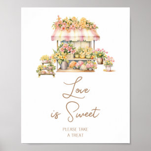 Frühlingsliebe in voller Blüte Brautparty Love is Poster