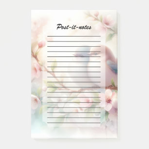 Frühlingsliebesvögel Kirschblüten Floral Post-it Klebezettel