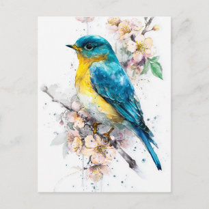 Frühlingsliedvogel Postkarte