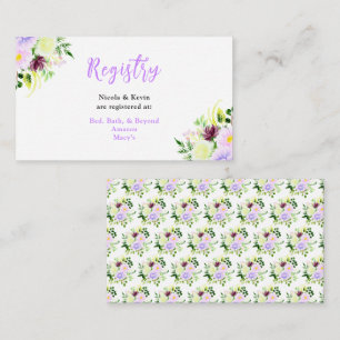 Frühlingslila Blumen mit Laub Begleitkarte