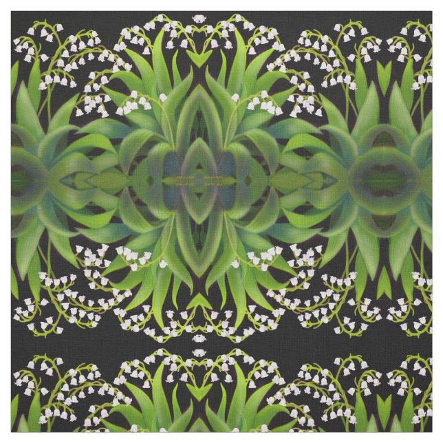 Frühlingslily der Blume des Tales Stoff (Muster)