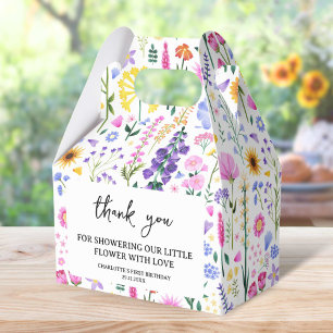 Frühlingsmädchen Wildblume zum ersten Geburtstag Geschenkschachtel