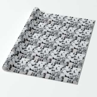 Frühlingsmagnolien, elegantes Stoffdesign. Geschenkpapier