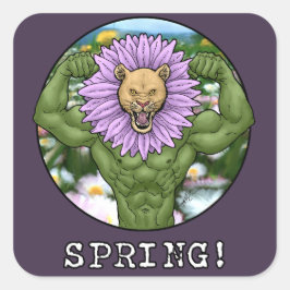 Frühlingsmast Quadratischer Aufkleber