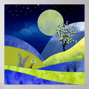 Frühlingsmond Poster