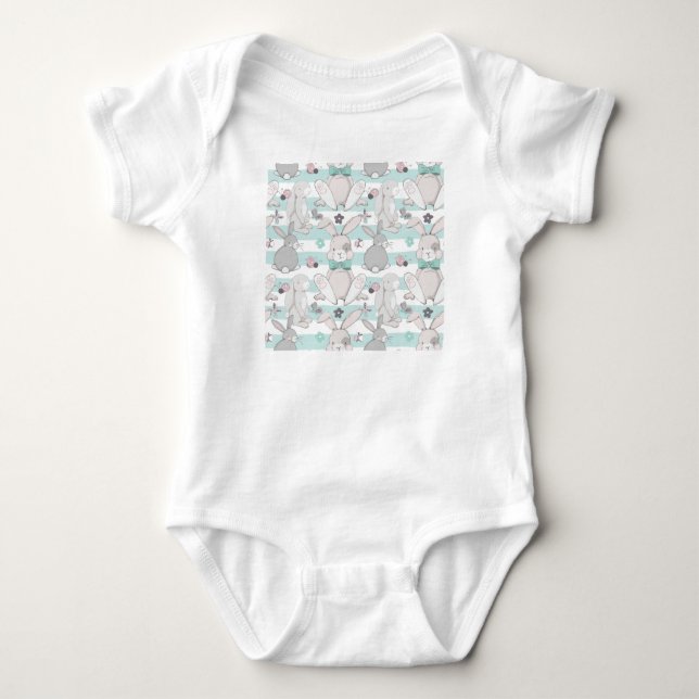 Frühlingsmuster Baby Strampler (Vorderseite)