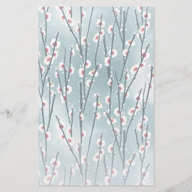 Frühlingsmuster Blossom Blumenmuster Briefpapier (Vorderseite)