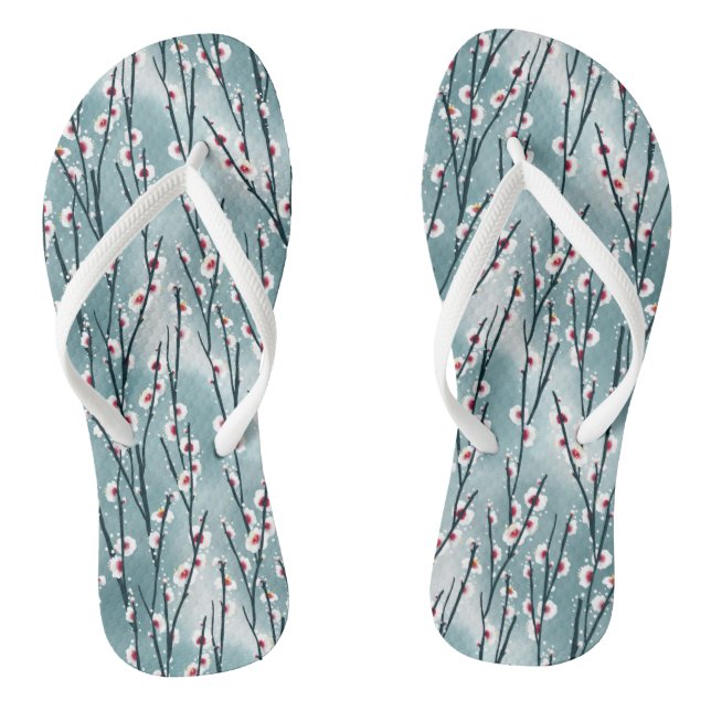 Frühlingsmuster Blossom Blumenmuster Flip Flops (Fußbett)
