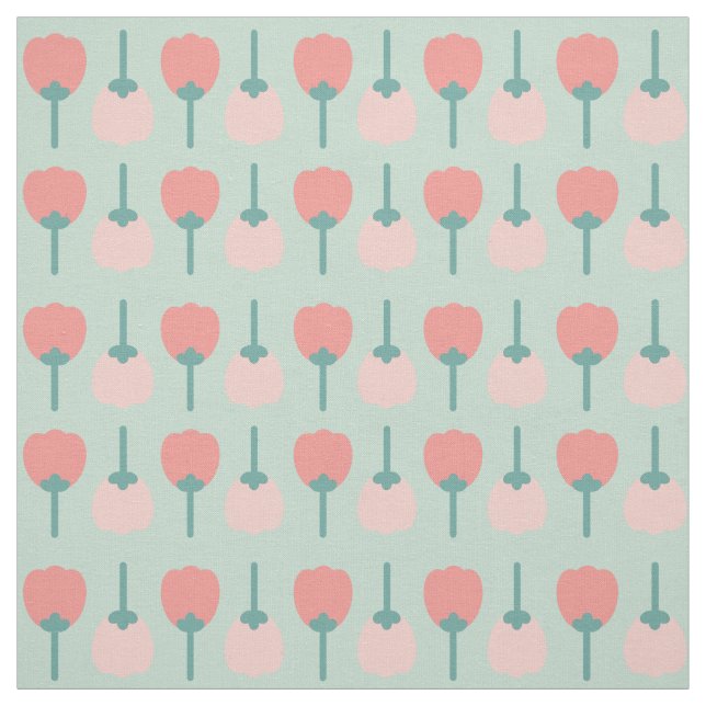 Frühlingsmuster Blume Blumenmuster auf Grün Stoff (Muster)