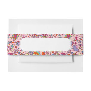 Frühlingsmuster mit bunten Blumen Einladungsbanderole