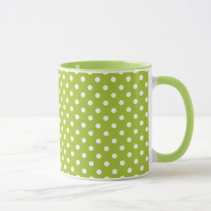 Frühlingsmuster mit weißen Punkten Tasse