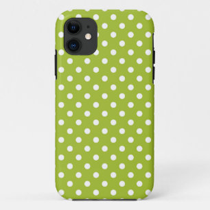 Frühlingsmuster mit weißen Tupfen Case-Mate iPhone Hülle