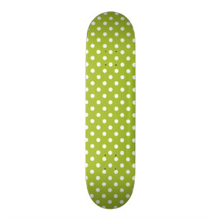 Frühlingsmuster mit weißen Tupfen Skateboard