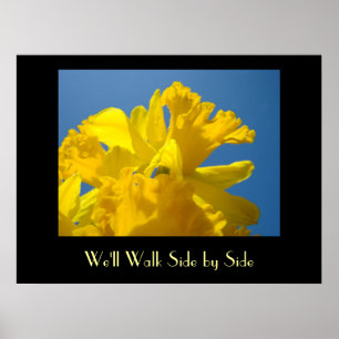 Frühlingsnarzissen Wir werden Seite an Seite Kunst Poster