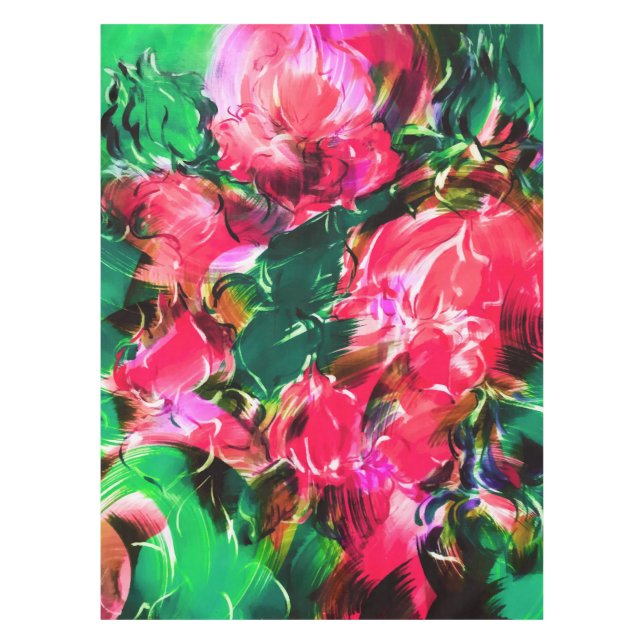 Frühlingspark Rosa Blume Blühen Tischdecke (Vorderseite)