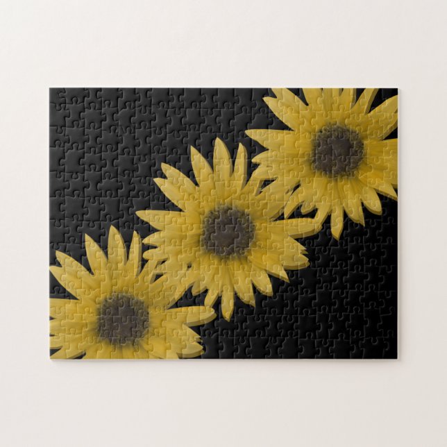 Frühlingspark Sonnenblume Botanische Floraliner Bä Puzzle (Horizontal)