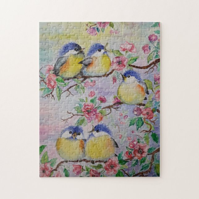 Frühlingsparrows Jigsaw Puzzle Painting (Vertikal)