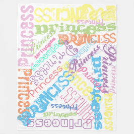 Frühlingspastel Name Collage Fleece Blanken