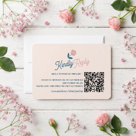 Frühlingspastell-Blütenblätter-Antwortkarte RSVP Karte