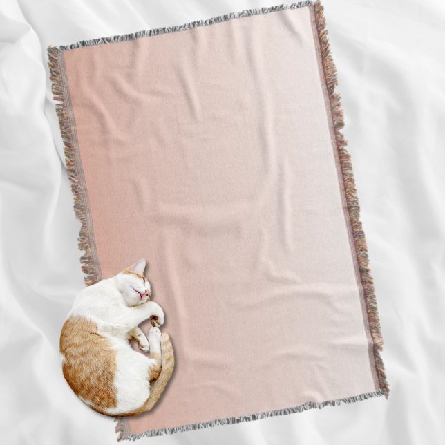 Frühlingspastellfarbe Rosa Pfirsichfarben Omelett  Decke (spring pastel color blush peach ombre dusty pink throw blanket)