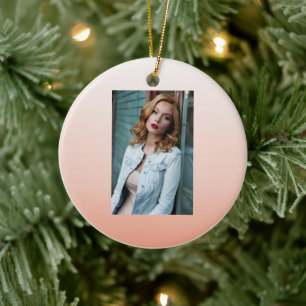 Frühlingspastellfarbe Rosa Pfirsichfarben Omelett  Keramik Ornament