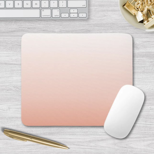 Frühlingspastellfarbe Rosa Pfirsichfarben Omelett  Mousepad (spring pastel color blush peach ombre dusty pink mouse pad)