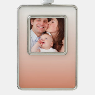 Frühlingspastellfarbe Rosa Pfirsichfarben Omelett  Rahmen-Ornament Silber