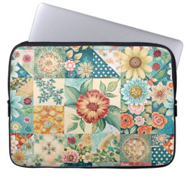 Frühlingspatchwork Laptopschutzhülle
