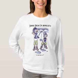 Frühlingspause Weiße Frauen lange geschmeidigter T T-Shirt